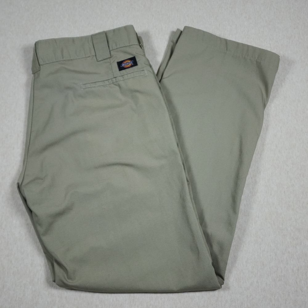 Dickies WP805 Slim Straight Fit Chino Work Pants Mens 36x32 Tan Khaki Twill